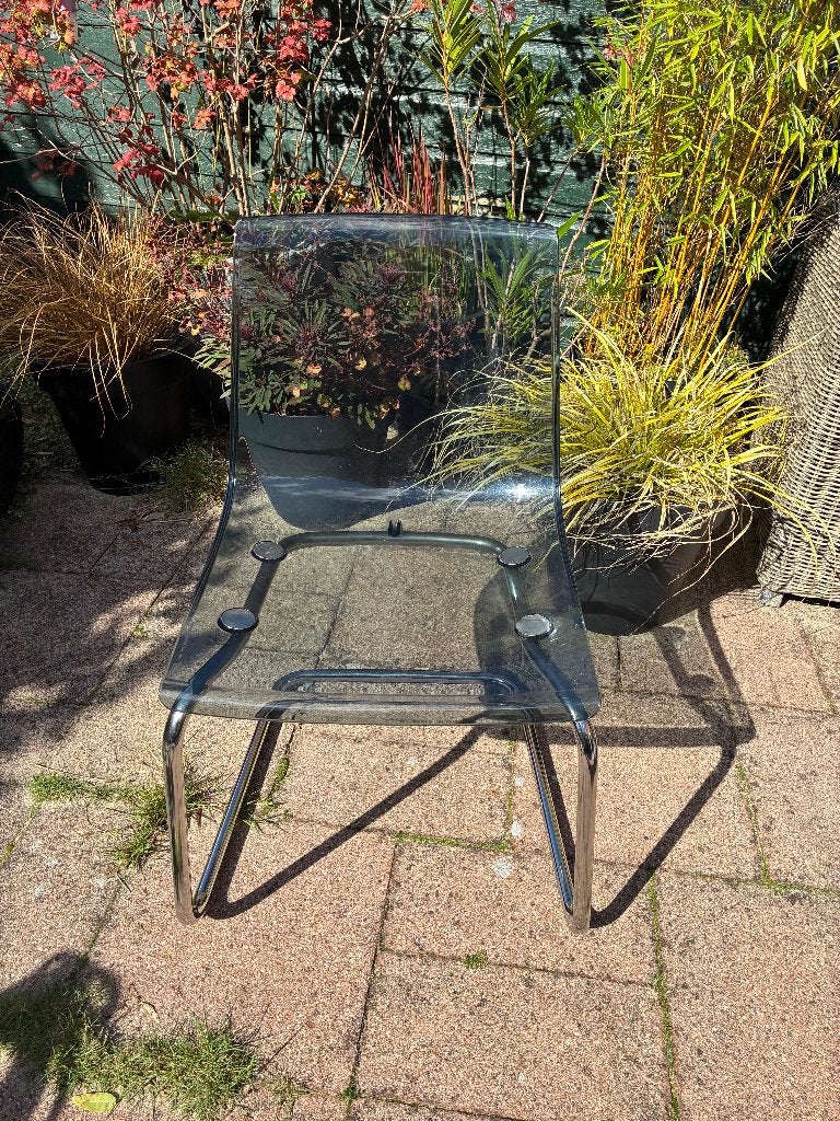 2 leuke doorzichtige stoelen, IKEA Tobias, Twee, Wit, Ophalen, Eetkamerstoelen