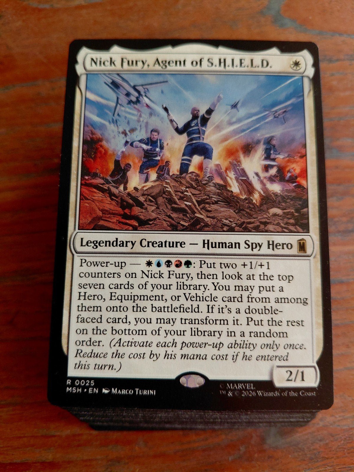 mtg commander deck nick fury marvel superheroes, Hobby en Vrije tijd, Verzamelkaartspellen | Magic the Gathering, Ophalen of Verzenden