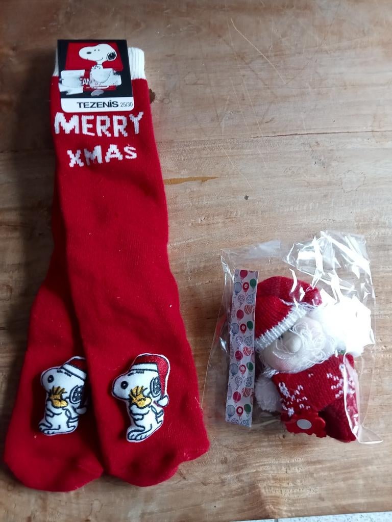 Kerstsokken Snoopy en kerstmannetje voor in de boom, Diversen, Ophalen, Nieuw