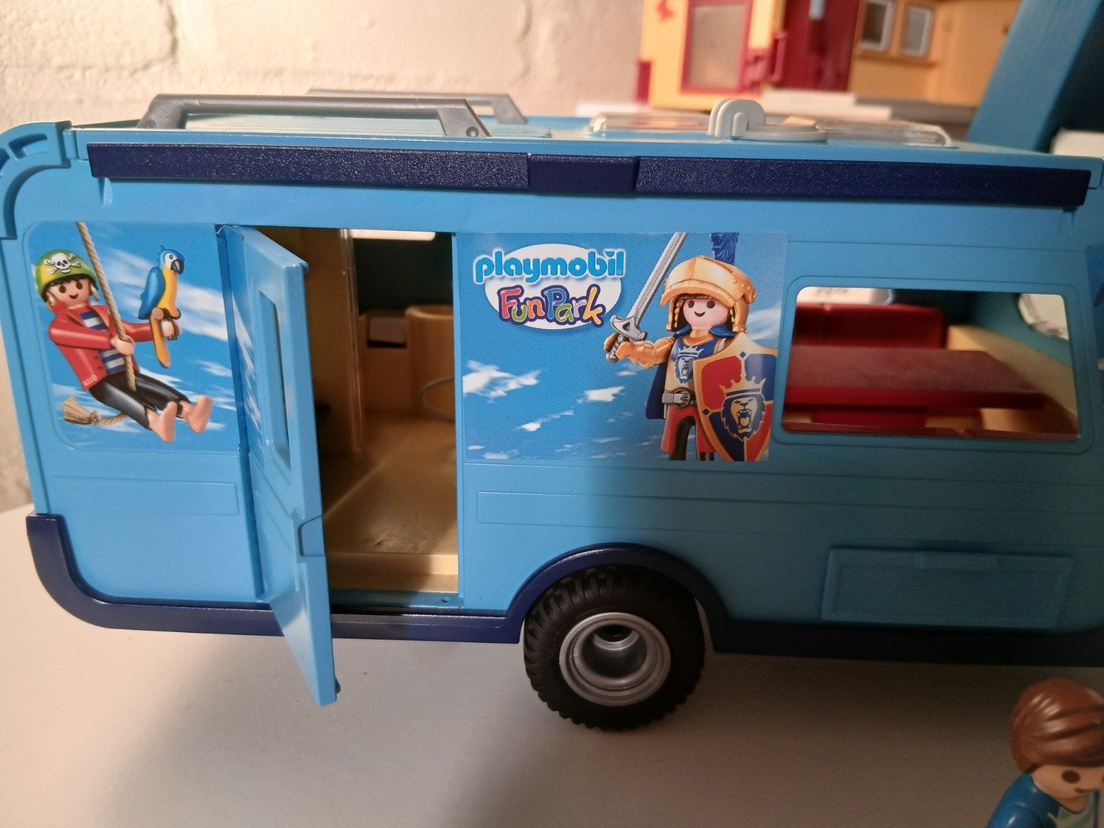 Playmobil Fun Park Camper en Pick-up met Figuren, Gebruikt, Complete set, Voertuig, Ophalen of Verzenden