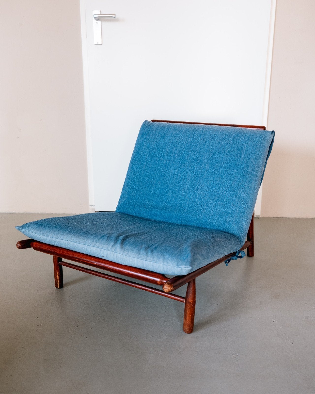 Alf Svensson Domus loungestoel DUX Vintage jaren 50 design, Ophalen, Gebruikt, 90 cm, Eenpersoons