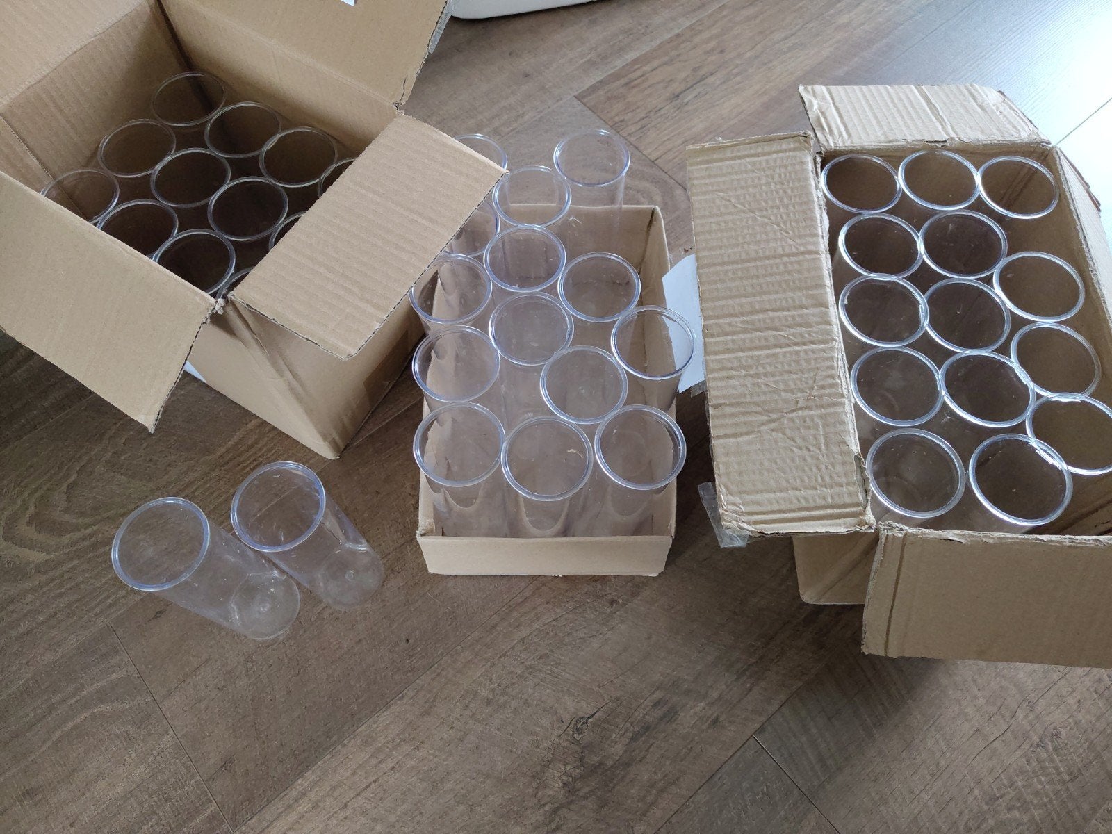 Transparante plastic vaasjes - bruiloft feest, Ophalen of Verzenden