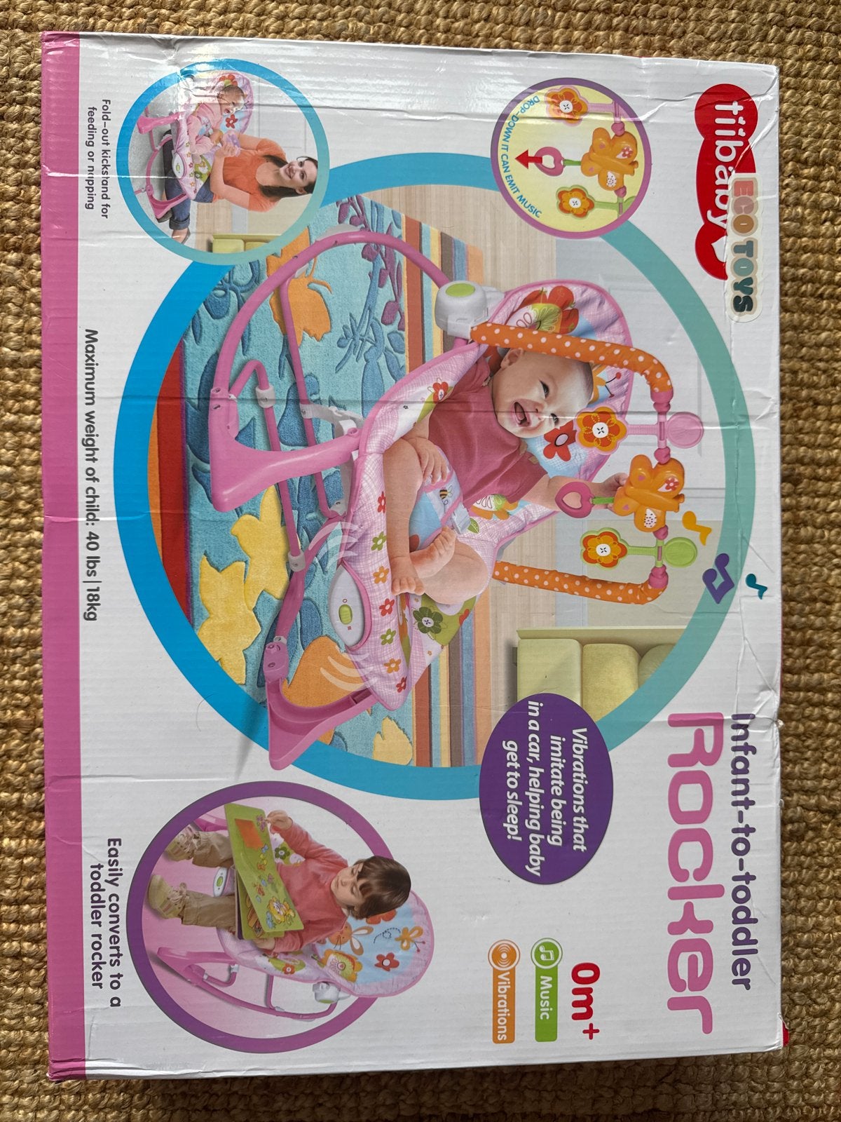Tiibaby Infant-to-Toddler Rocker - Roze Wipstoel, Kinderen en Baby's, Ophalen of Verzenden, Nieuw