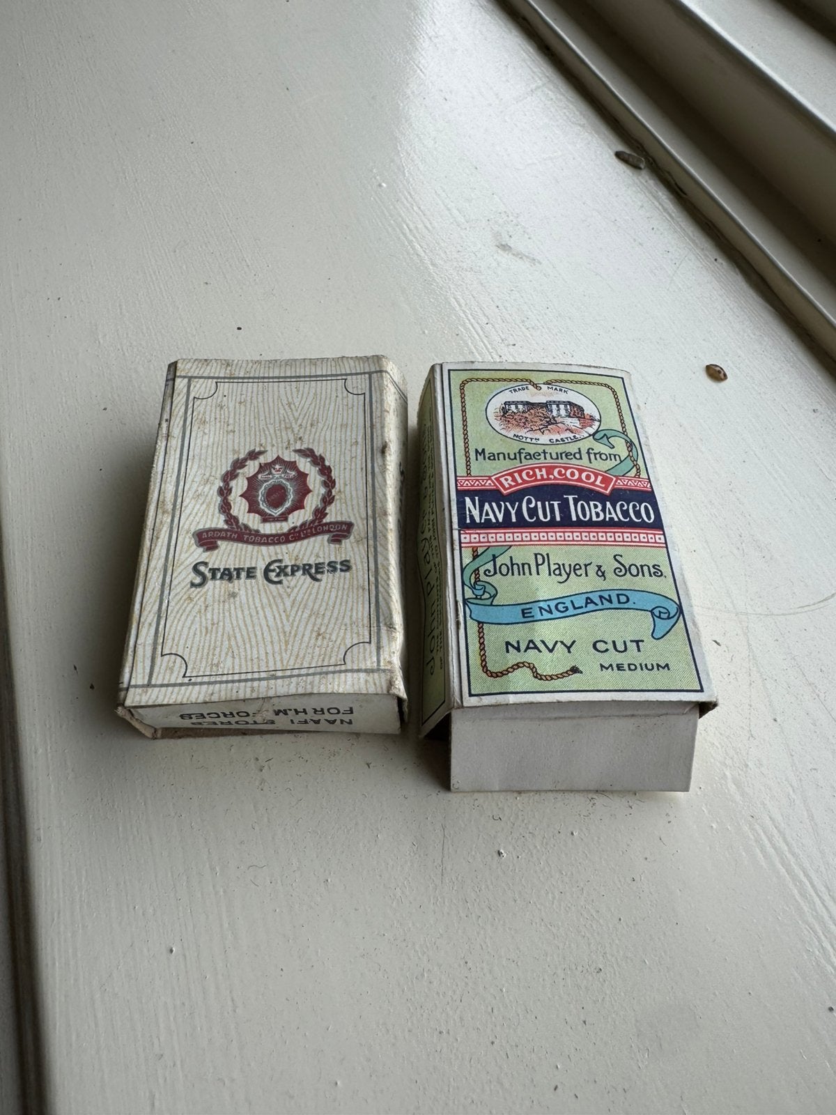Cigarettendoosjes Players Navy Cut, Verzamelen, Verzenden, Gebruikt, Tabaksdoos of Verpakking