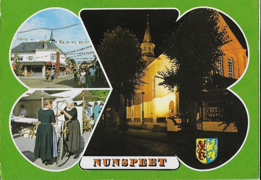K59 Gelopen ansichtkaart nunspeet, Ophalen of Verzenden, 1980 tot heden, Gelopen, Gelderland