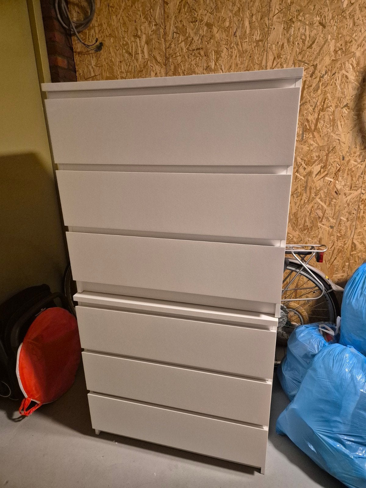 GRATIS OPHALEN: 2x Witte MALM ladekast met 3 laden