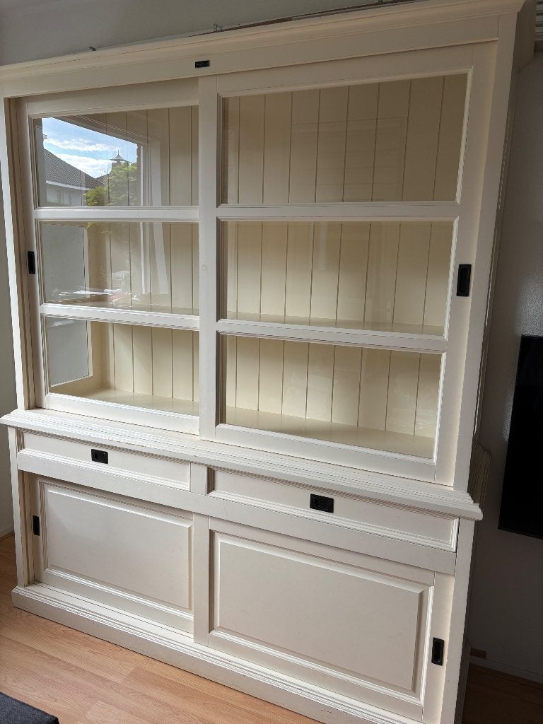 Vitrinekast/winkelkast Richmond Interiors offwhite, Ophalen, Gebruikt, 200 cm of meer, 150 tot 200 cm