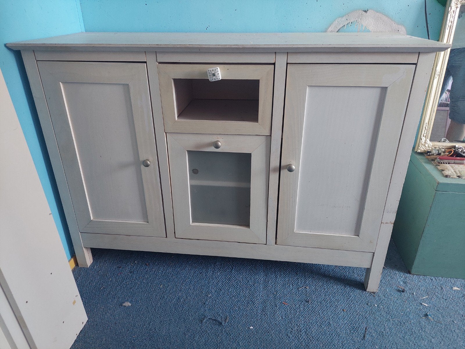 Buffetkast/dressoir met lades en deuren, Ophalen, Gebruikt, Landelijk, 25 tot 50 cm