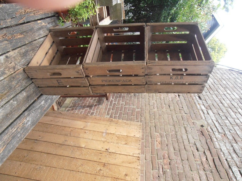 oude fruitkisten 3 stuks, Ophalen
