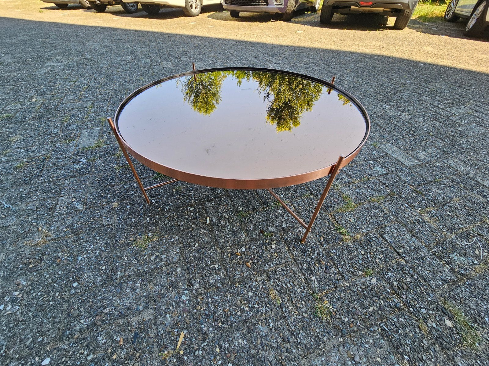 Titel WOOOD Mesa XL salontafel / bijzettafel Ø78 cm – zwart, Ophalen, 50 tot 100 cm, Rond, 50 tot 100 cm