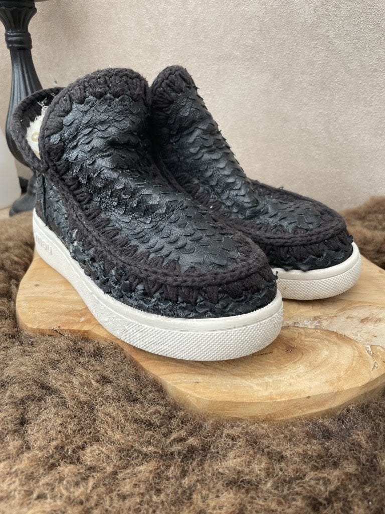 Originele leren Mou Boots, Verzenden, Zwart, Lage of Enkellaarzen, Zo goed als nieuw