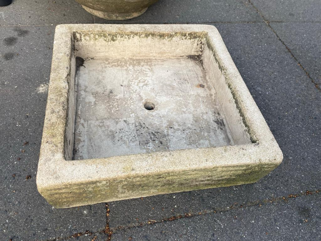 Robuuste Betonnen Bloembak - Vierkant-32 cm, Tuin en Terras, Ophalen, Gebruikt, Minder dan 30 cm, Minder dan 60 cm