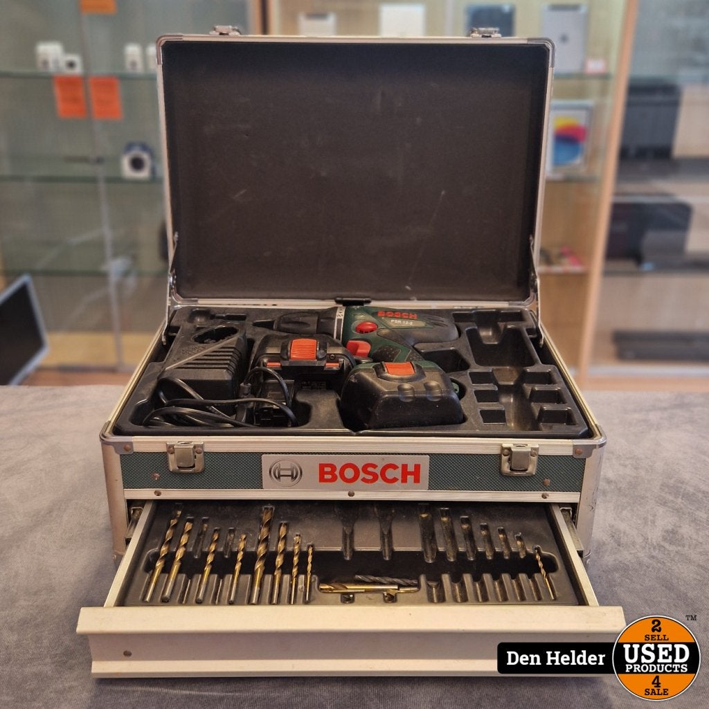 Bosch PSR 12-2 Boormachine Set + Extra Accu + Boortjes - In, Bosch, Gebruikt, Support@bosch.com, Robert Bosch GmbH
Robert-Bosch-Platz 1
70839 Gerlingen-SchillerhÃ¶he
Germany