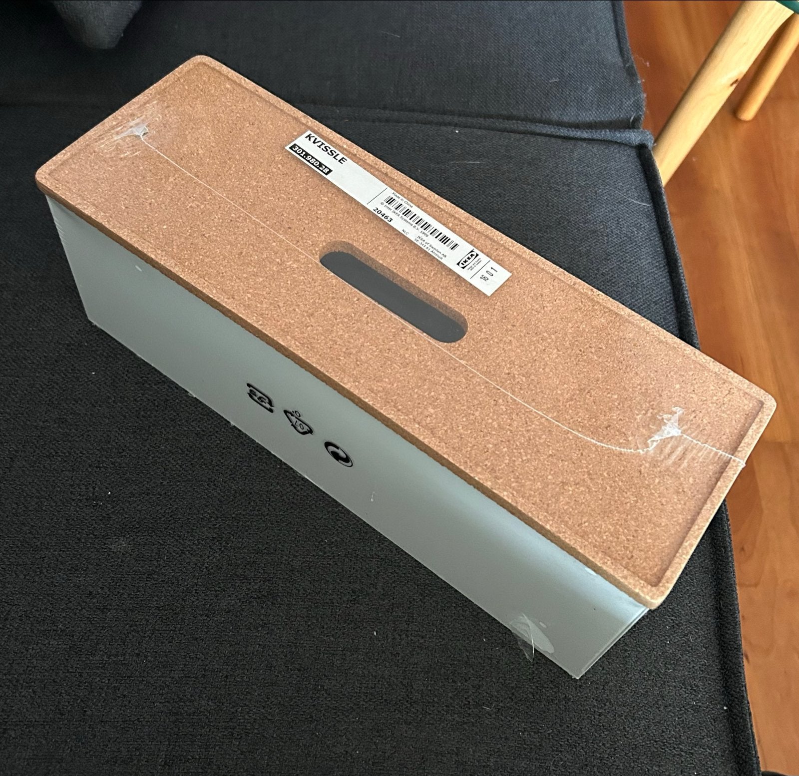IKEA Kvissle kabel opbergbox - Wit/Kurk, Ophalen of Verzenden, Nieuw, Wit, Kunststof