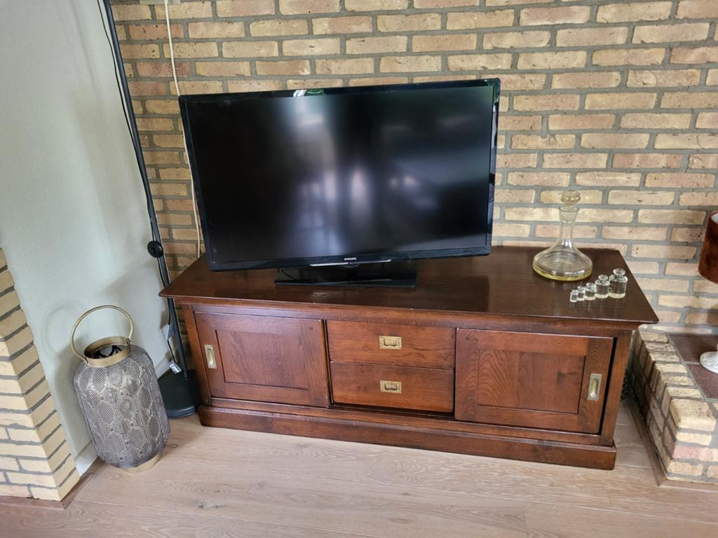 Tv-kast koloniaal, Ophalen, Gebruikt, 150 tot 200 cm, Eikenhout
