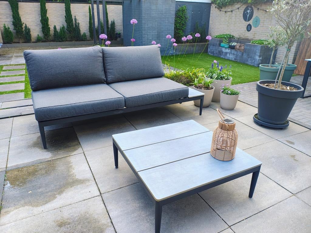 Jutlandia loungebankje met tafel, Tuin en Terras, Overige materialen, Gebruikt, Bank, Loungeset