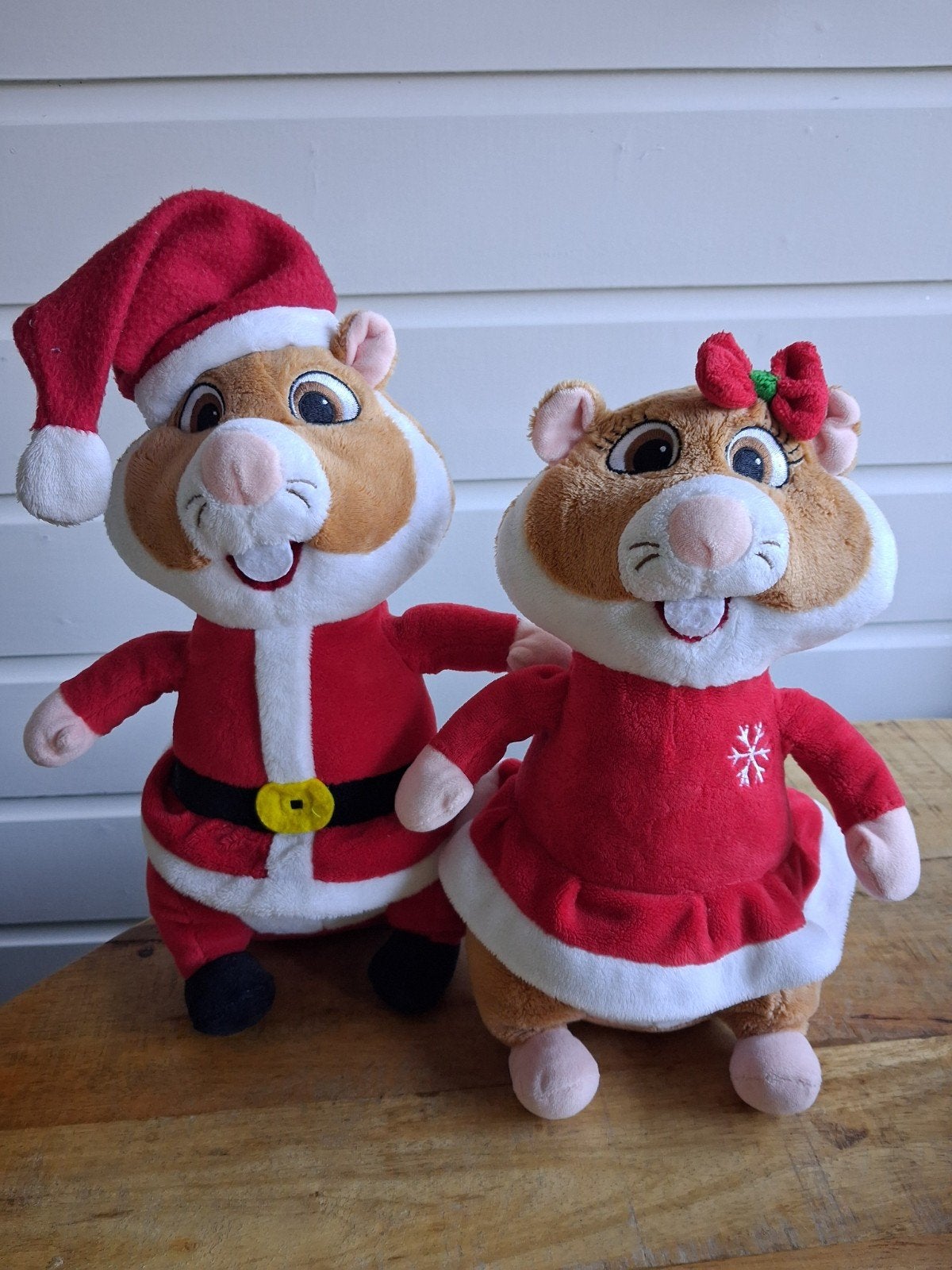 Kerst AH Hamster Knuffels - Set van 2 Kerstman + Kerstvrouw, Kinderen en Baby's, Hamster, Ophalen of Verzenden, Middelgroot (20 tot 80 cm)