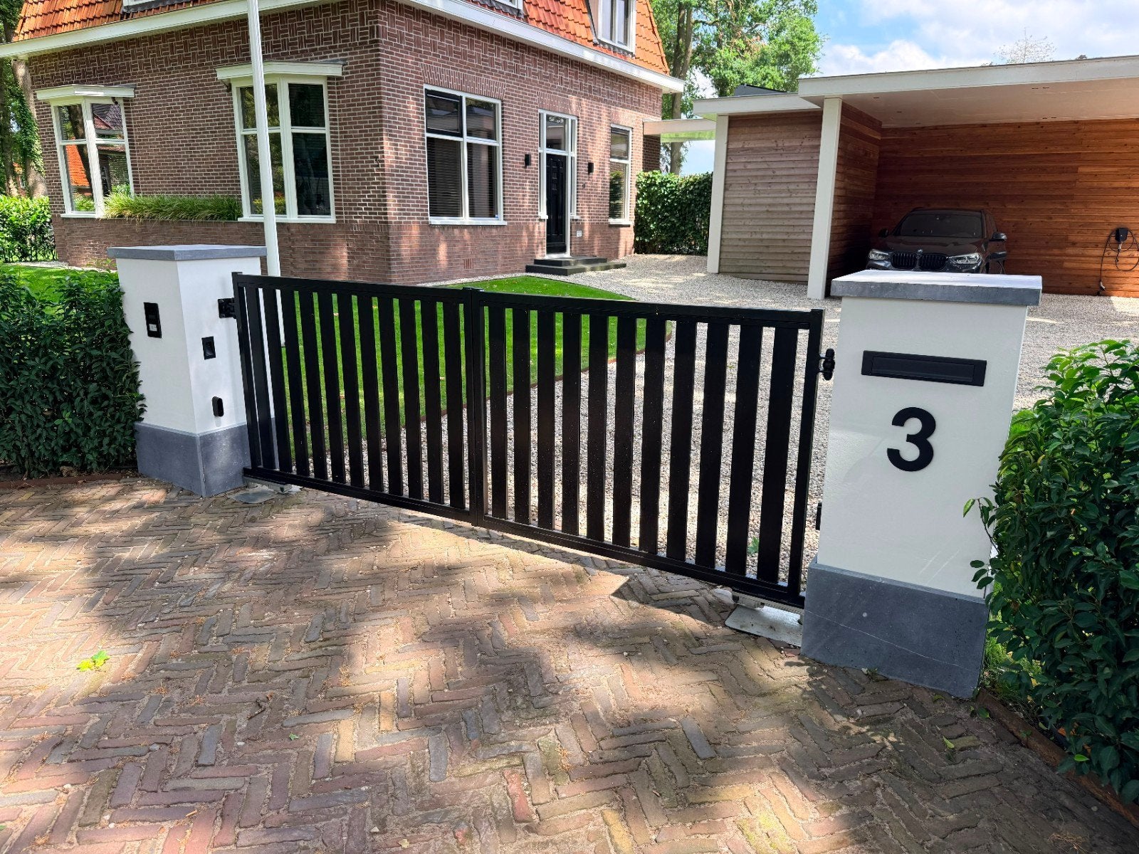 Poortzuilen, Tuin en Terras, Ophalen, Zo goed als nieuw, IJzer, Tuinhek