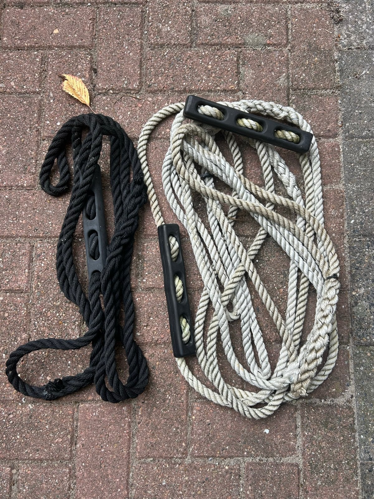 Landvasten met rubber landvastveren, Watersport en Boten, Ophalen of Verzenden, Gebruikt, Lijn of Blok