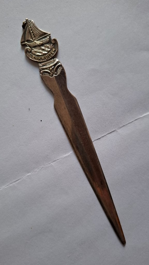 Briefopener Enkhuizen verzilverd, Ophalen of Verzenden