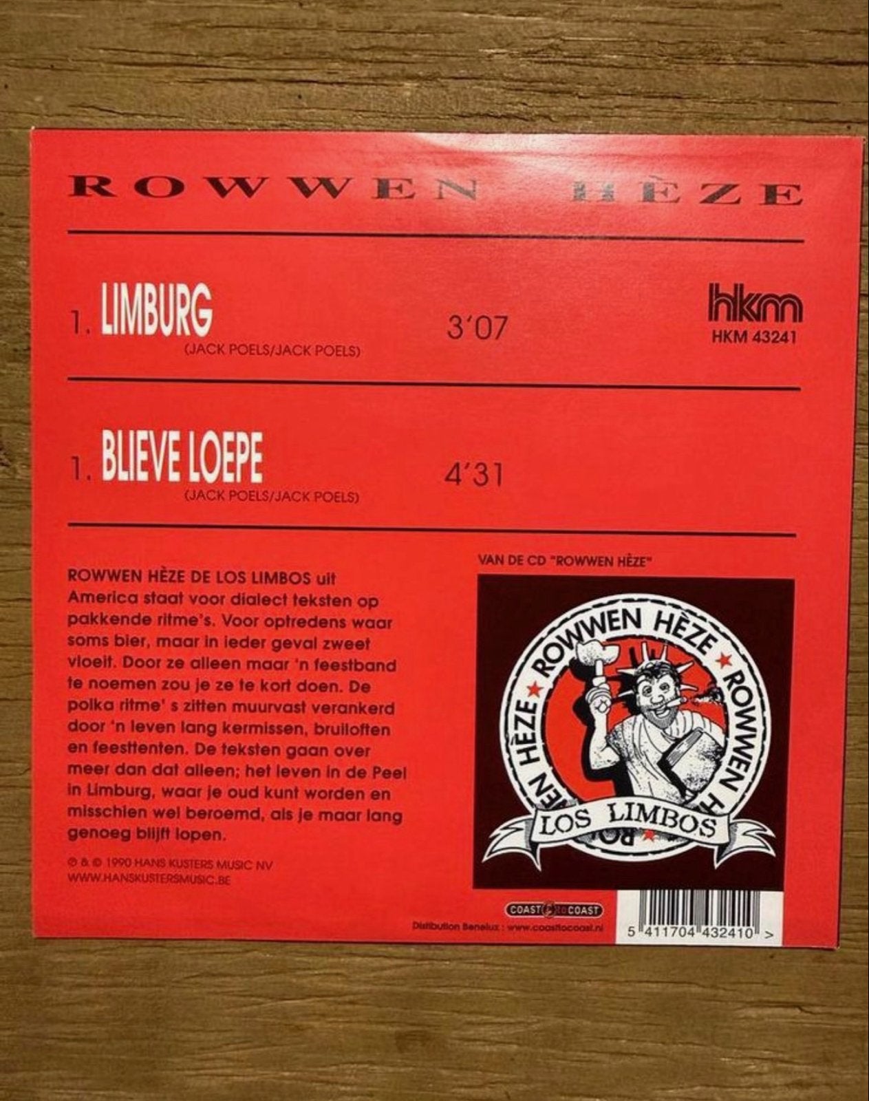 Rowwen Hèze - Limburg (Rood Vinyl), 7 inch, Colored vinyl, Ophalen of Verzenden, EP