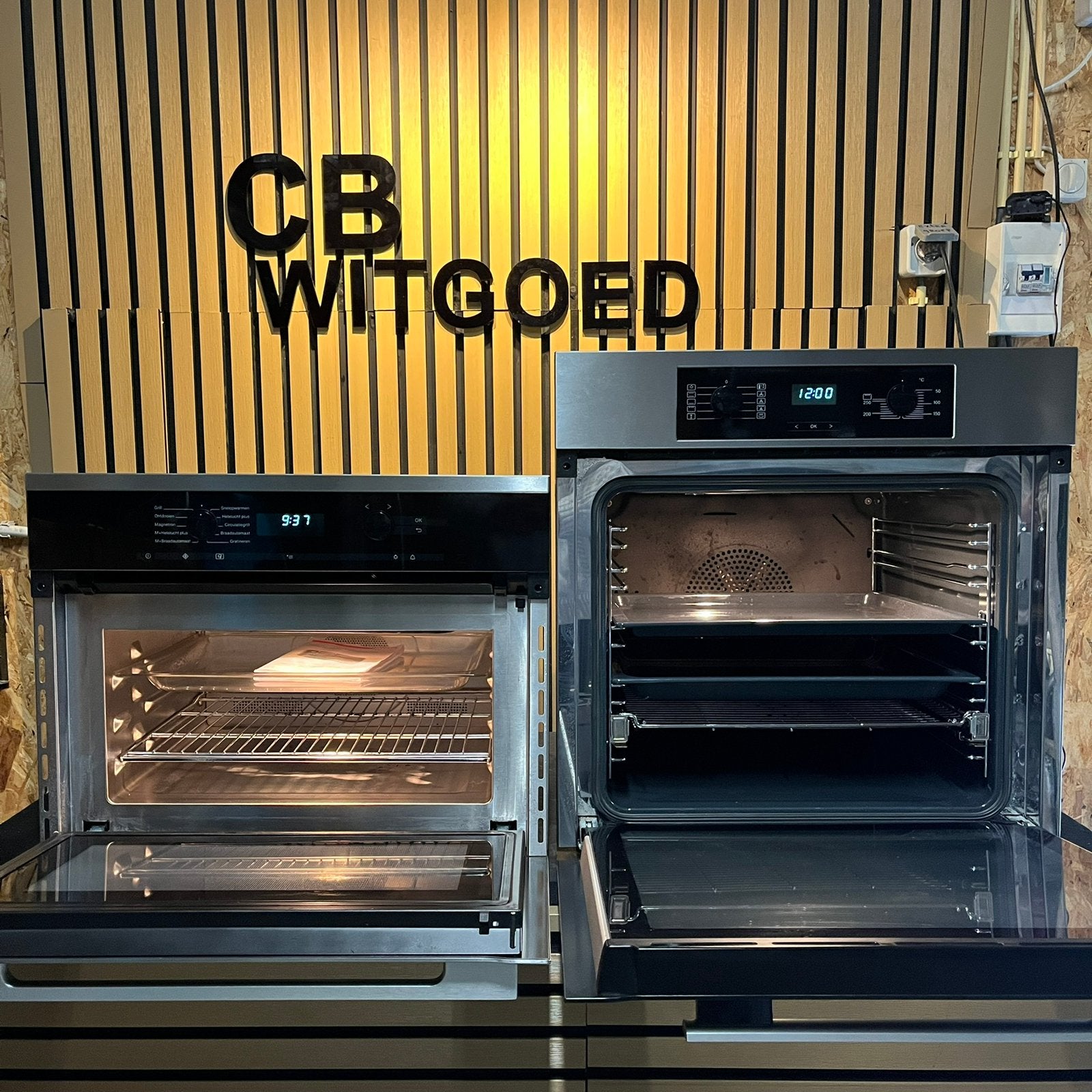Luxe Miele set combi oven en solo oven, Ophalen, 60 cm of meer, Zo goed als nieuw, Oven met grill