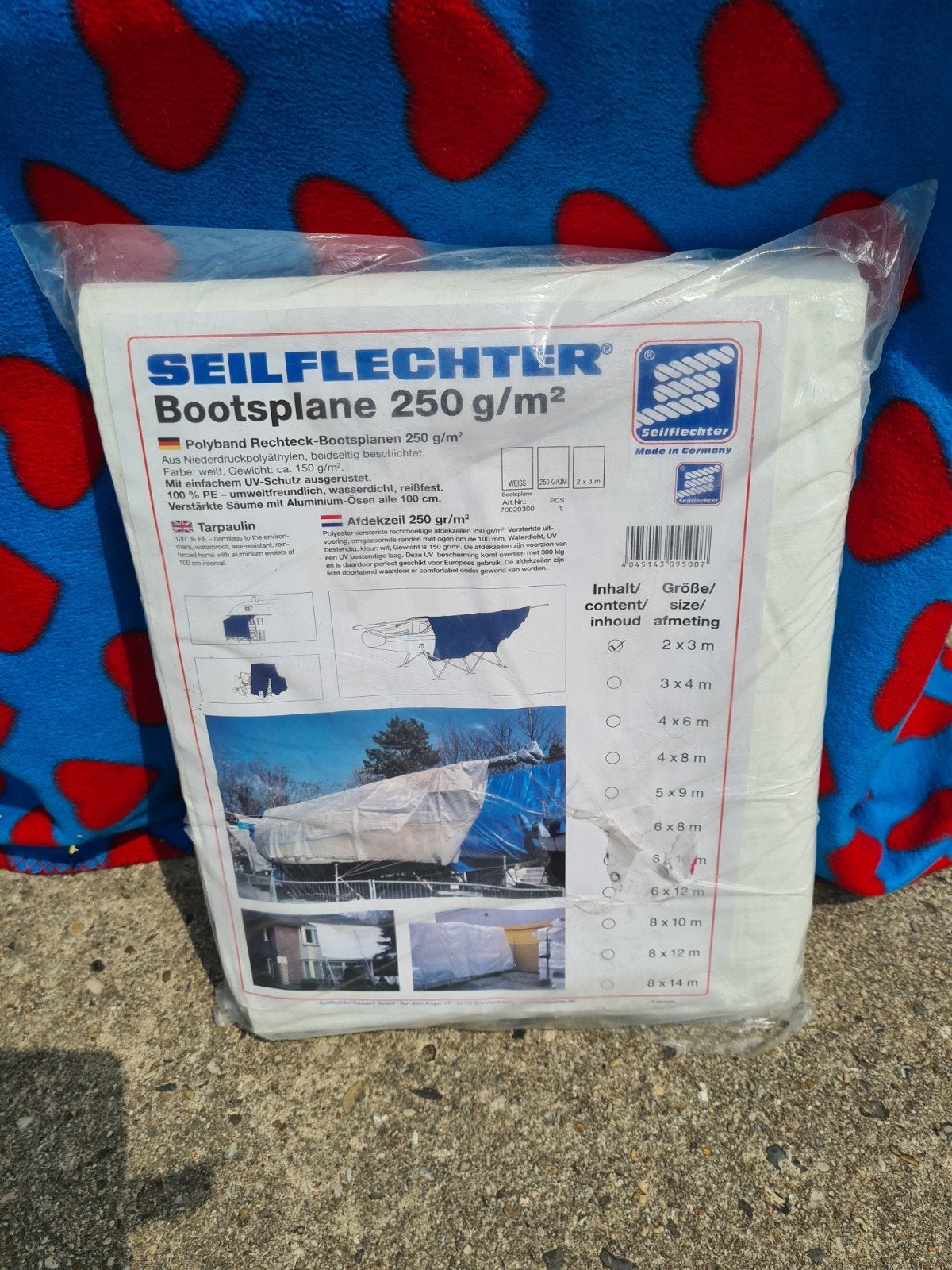 nw.Seilflechter Bootsplane 250 g/m² - 2x3m Afdekzeil, Watersport en Boten, Accessoires en Onderhoud, Ophalen of Verzenden