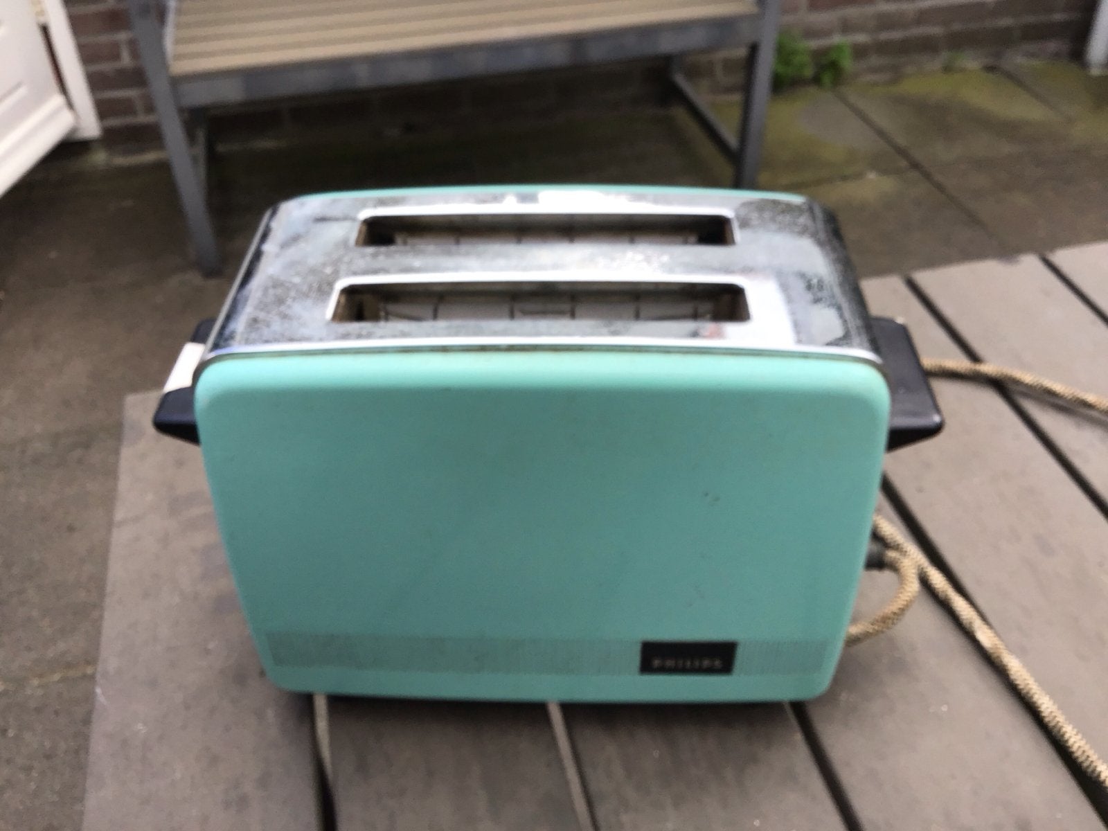 Vintage Philips broodrooster - snoer moet vervangen, Witgoed en Apparatuur, Broodroosters, Ophalen of Verzenden, Niet werkend