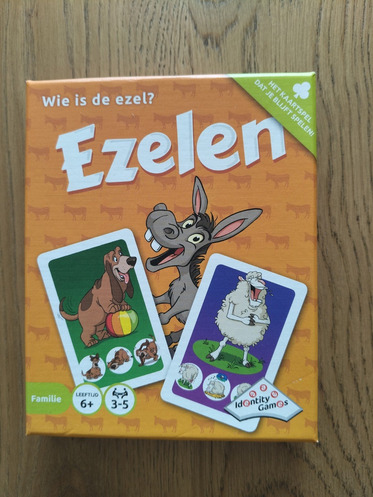 Ezelen Kaartspel - Identity Games, Drie of vier spelers, Ophalen of Verzenden, Nieuw, Identity Games