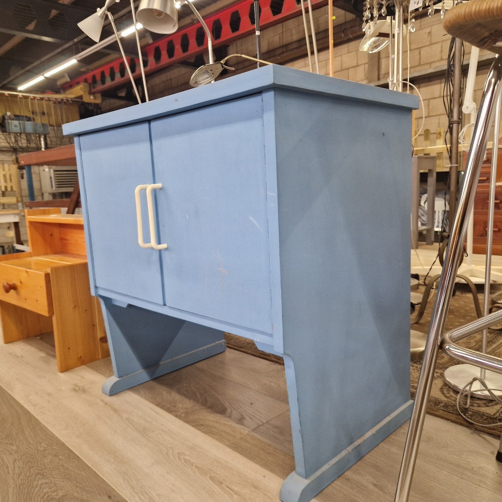 Vintage Blauw kastje met deurtjes -, Ophalen, ., ., .