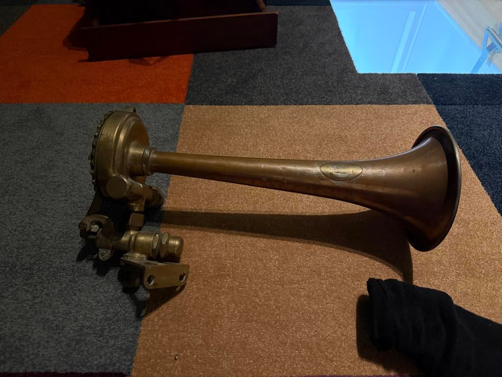 Koperen Scheepshoorn / Misthoorn, Ophalen of Verzenden, Zo goed als nieuw