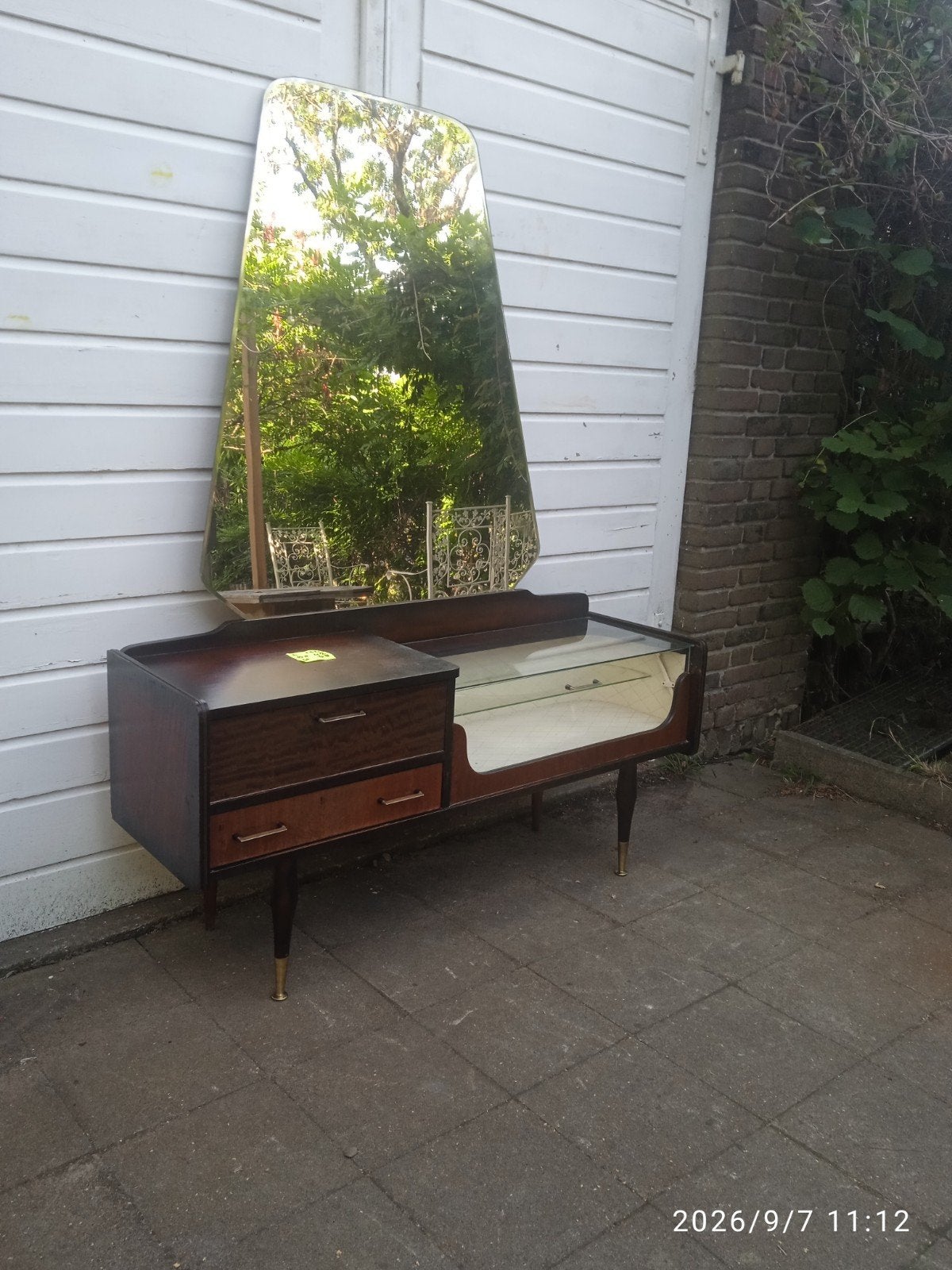 Vintage 60er jaren kaptafel dressoir side table jaren 60., Huis en Inrichting, Ophalen, Gebruikt, 50 tot 100 cm, Minder dan 100 cm