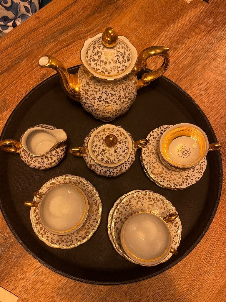 Elegant Duits Porseleinen Theeservies / Koffieservies Goud, Ophalen