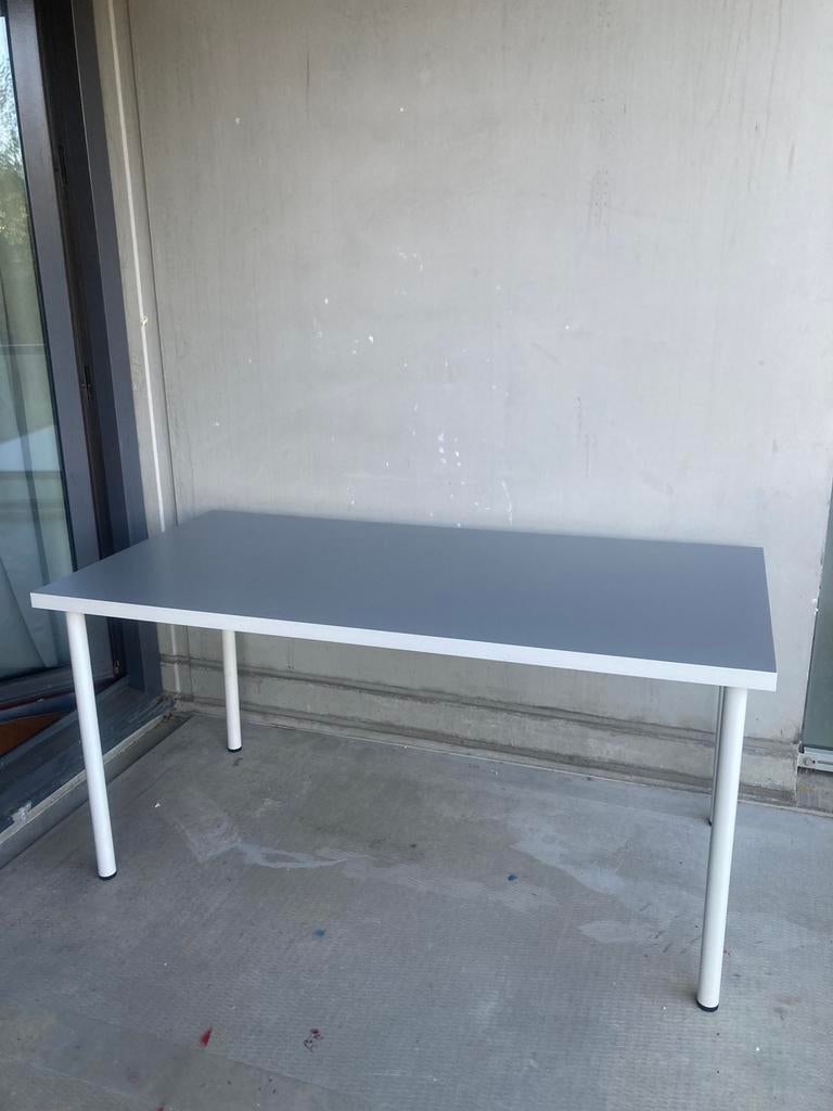 Linnmon ikea bureau desk 150x75 cm (grey/grijs), Huis en Inrichting, Bureaus, Zo goed als nieuw, Ophalen