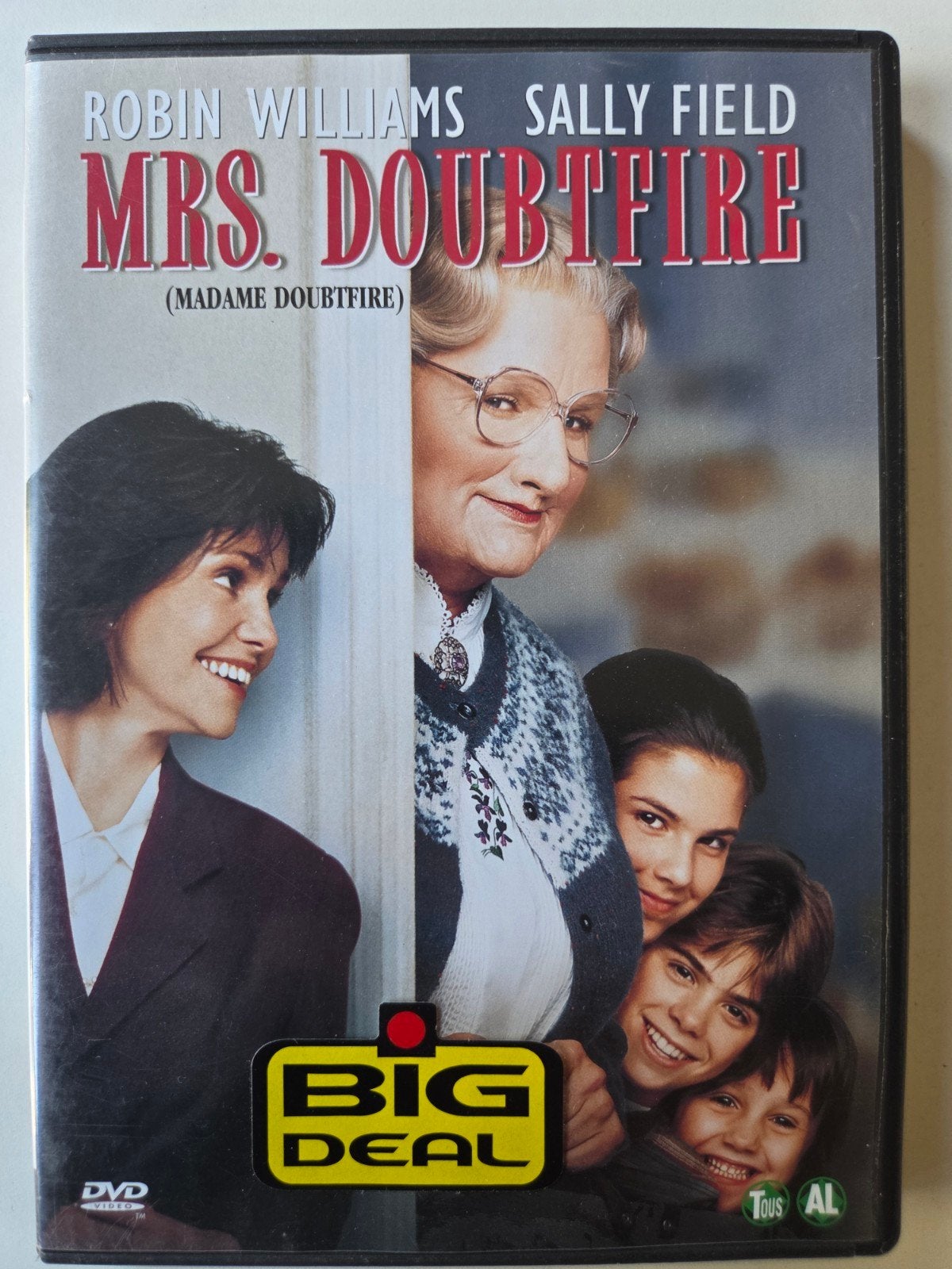 Mrs. Doubtfire ( Robin Williams Sally Field), Alle leeftijden, Ophalen of Verzenden, Zo goed als nieuw, Komedie