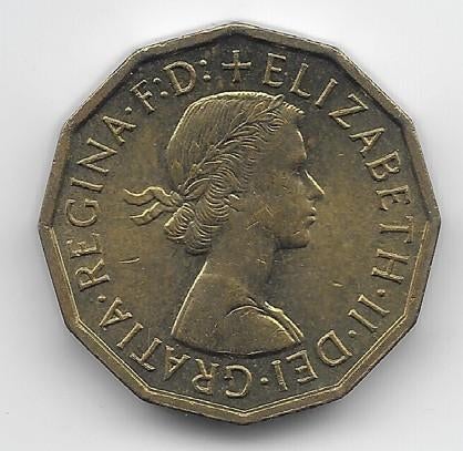 Verenigd Koninkrijk 3 pence 1962 KM# 900, Verzenden, Overige landen, Losse munt
