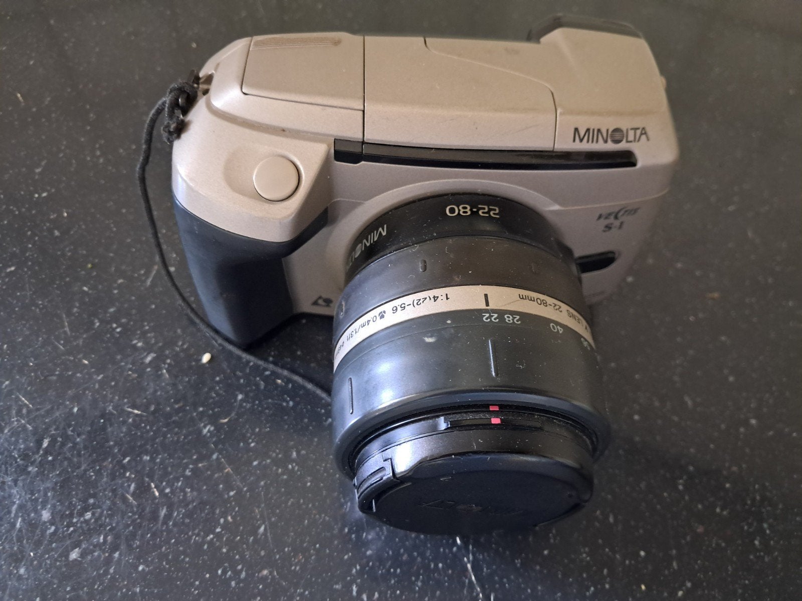 Minolta Vectis S100 APS camera met 22-80mm lens, Ophalen of Verzenden, Spiegelreflex, Minolta