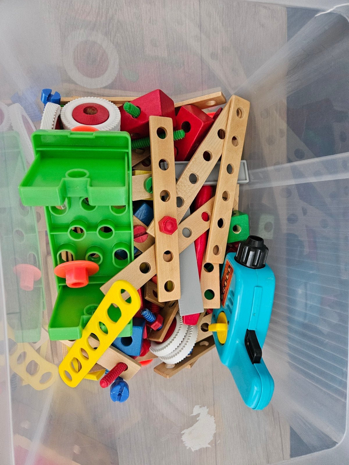 Houten gereedschap en bouwset voor kinderen, Kinderen en Baby's, Speelgoed | Educatief en Creatief, Ophalen, Gebruikt, Bouwen