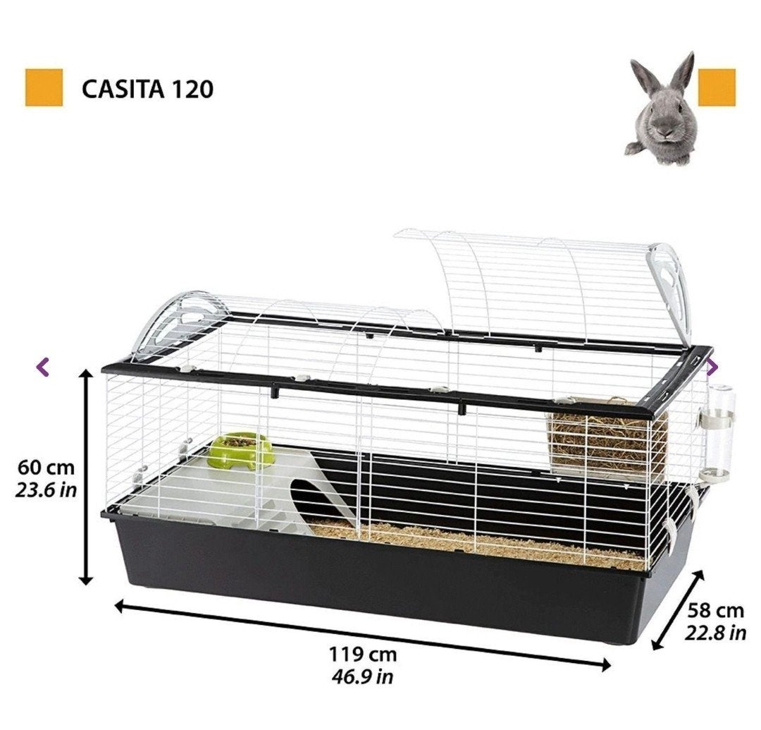 Ferplast Casita 120 konijnen- of knaagdierenverblijf, Ophalen, Kooi, 60 tot 90 cm, Konijn