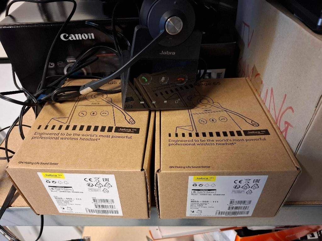 Jabra draadloze headsets, 3x waarvan 2 in or. verpak., Nieuw, On-ear, Ophalen of Verzenden, Draadloos