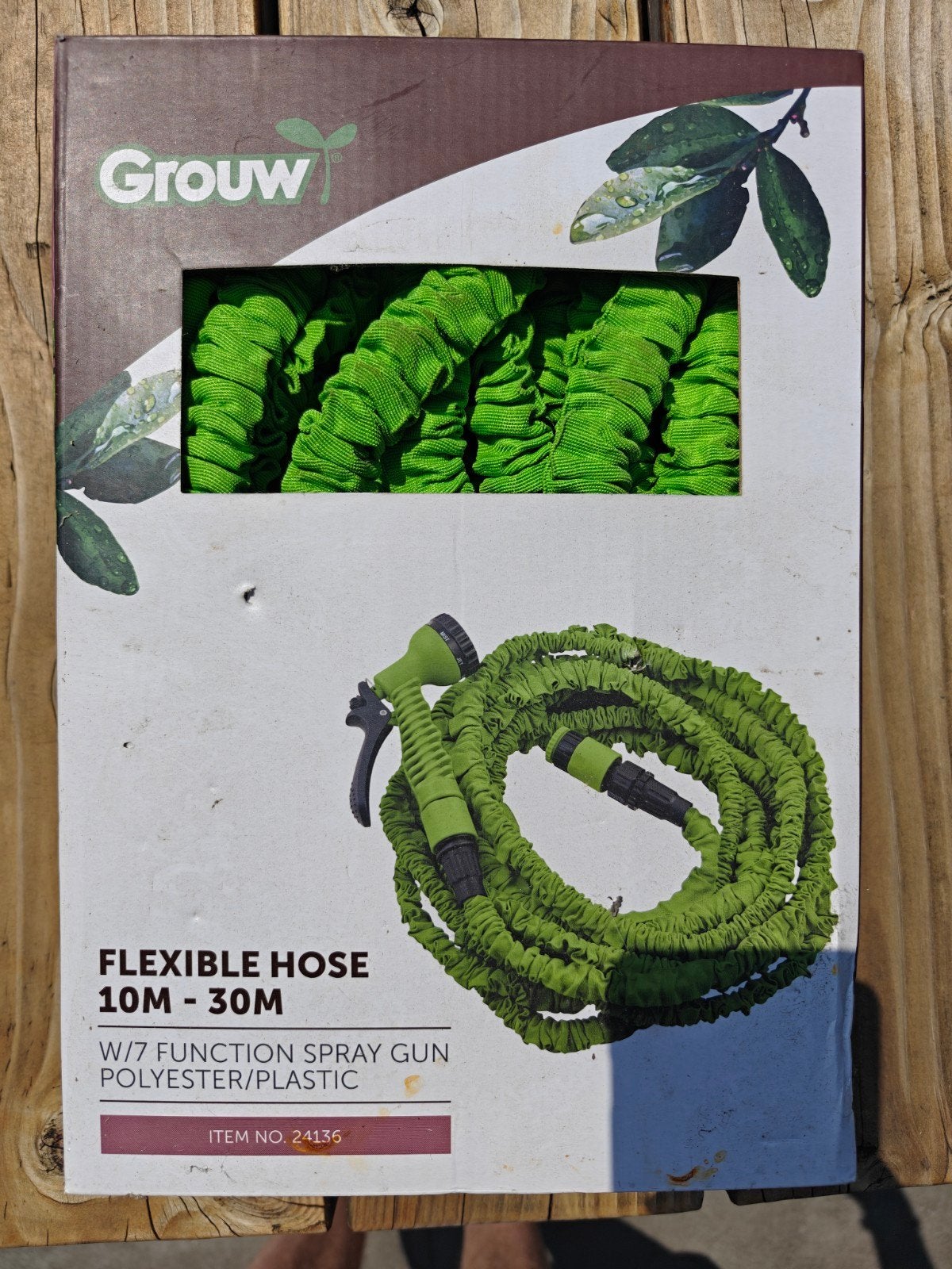 Grouw Flexibele Tuinslang 10-30m met Sproeikop, Tuin en Terras, Ophalen of Verzenden, Nieuw, Tuinslang