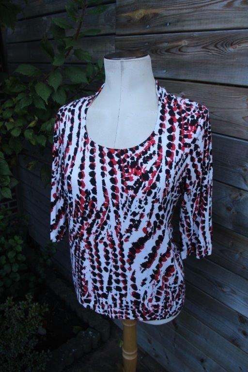 Tuniek offwhite/ rood/ zwart Chiarico mt L Vaste prijs AANBI, Kleding | Dames, Ophalen of Verzenden, Zo goed als nieuw, Rood, Chiarico