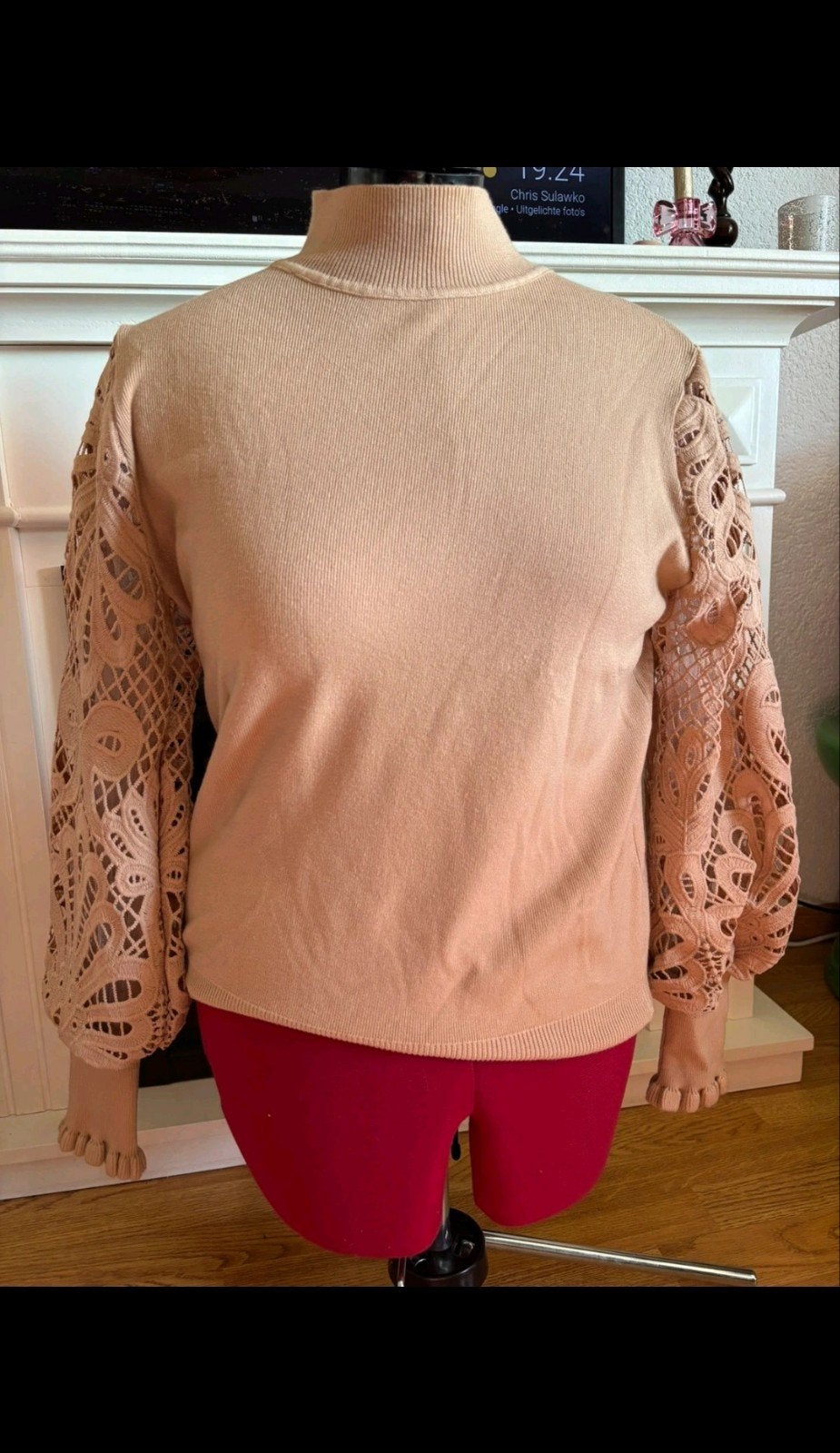 zgan trui met kanten mouwen white icy, Maat 38/40 (M), Wit, Zo goed als nieuw, White icy