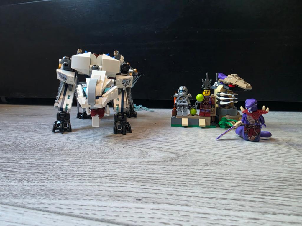 Lego Ninjago Titanium Dragon (70748) met minifiguren, Ophalen of Verzenden, Gebruikt, Lego