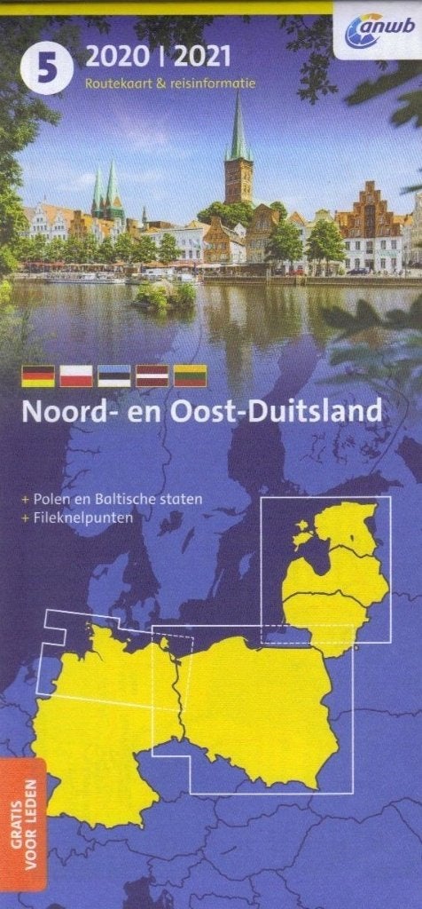 ANWB RouteKaart Duitsland(NO)+Polen+Estland+Letland+Litouwen, Boeken, Atlassen en Landkaarten, ANWB, 2000 tot heden, Nieuw, Ophalen of Verzenden