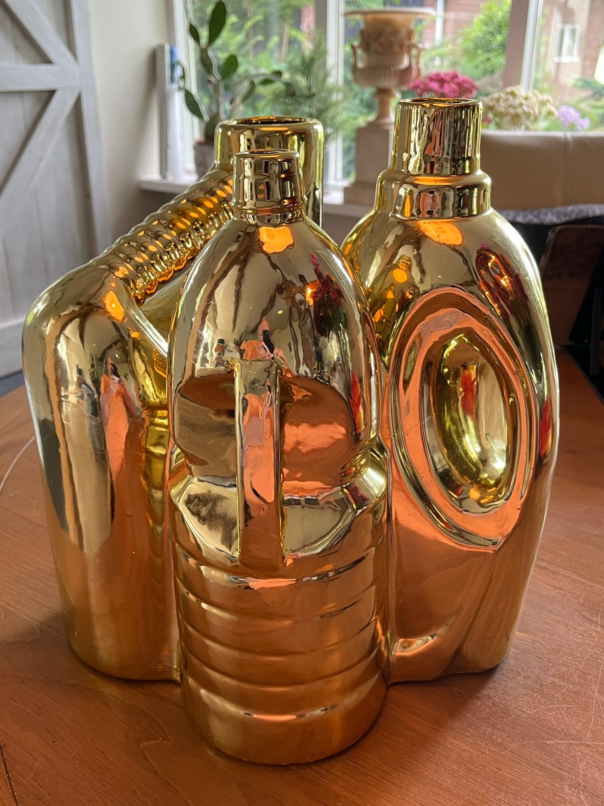 Polspotten Special Edition Gouden Vaas - Handgemaakt, Huis en Inrichting, Ophalen, Overige materialen, Handgemaakt, Zo goed als nieuw
