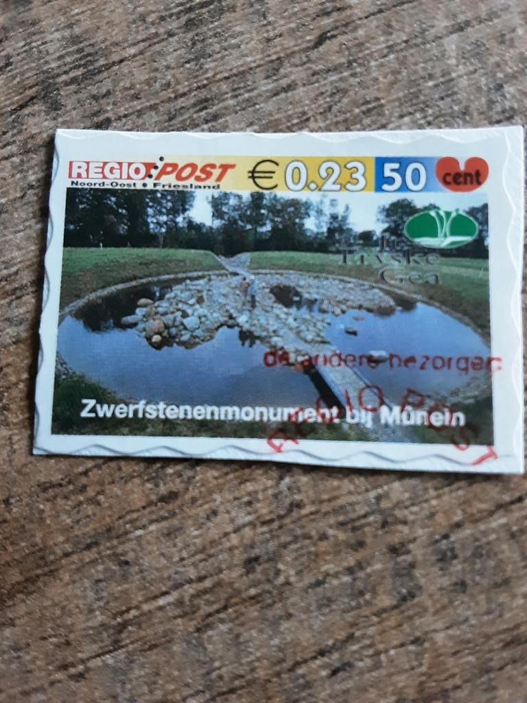 Regiopost.  Zwerfsteenmonument Munein ( gest), Postzegels en Munten, Postzegels | Nederland, Ophalen of Verzenden