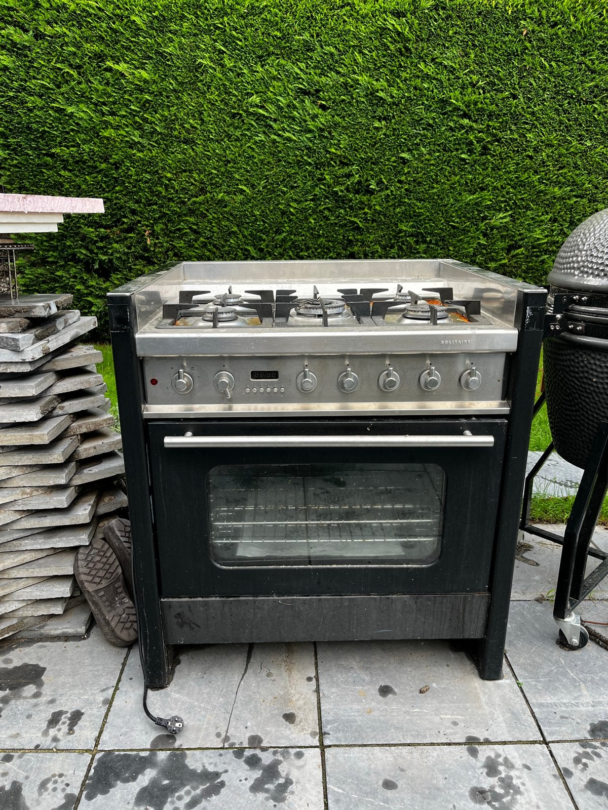 Gratis: Bosch Solitaire gasfornuis SOH 9752 met oven, Witgoed en Apparatuur, Ophalen, Gebruikt, Gas, Vrijstaand