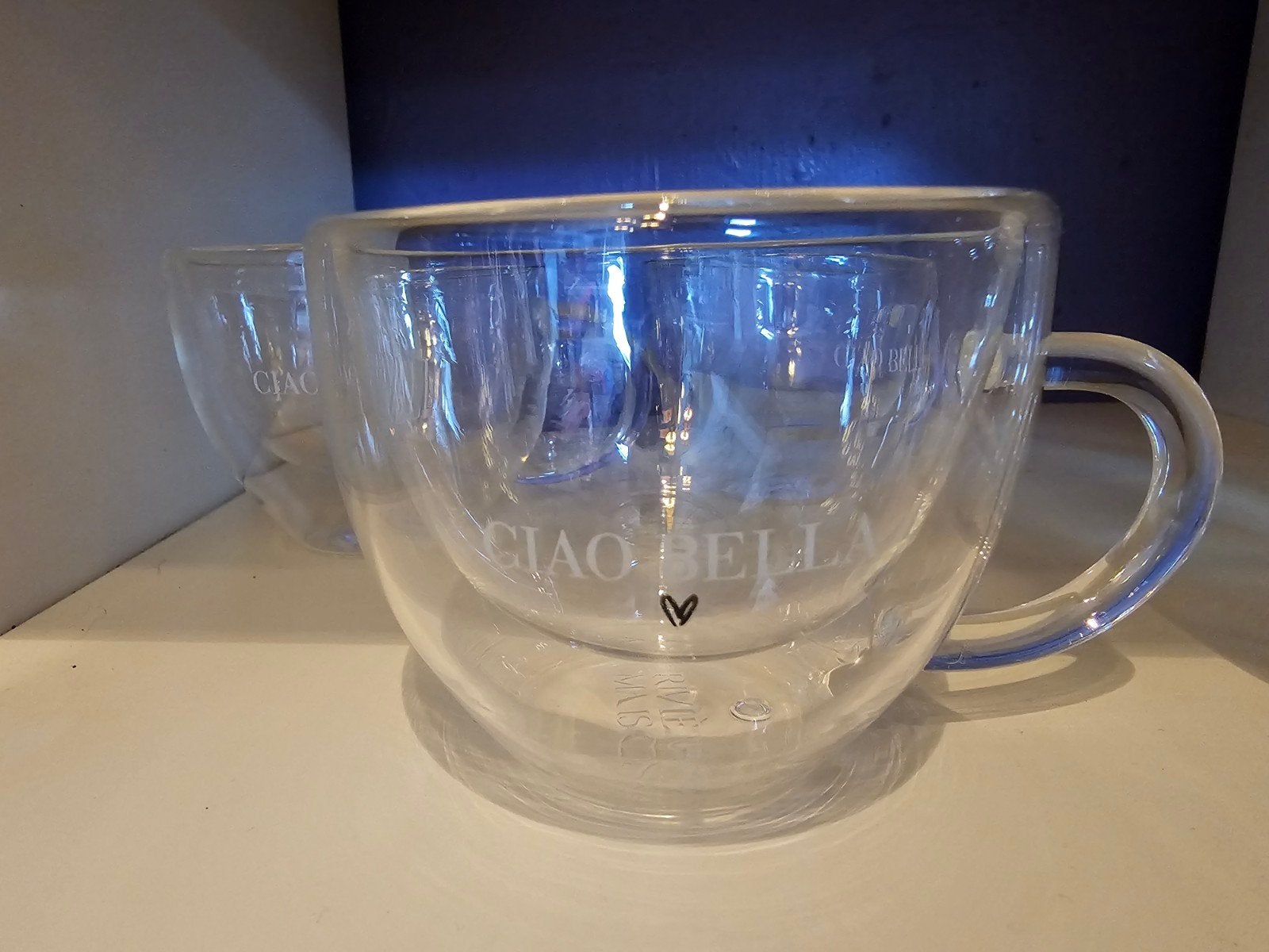 RIVIERA MAISON; 4 MOOIE KOFFIE/ THEE GLAZEN € 17,50, Ophalen of Verzenden, Zo goed als nieuw