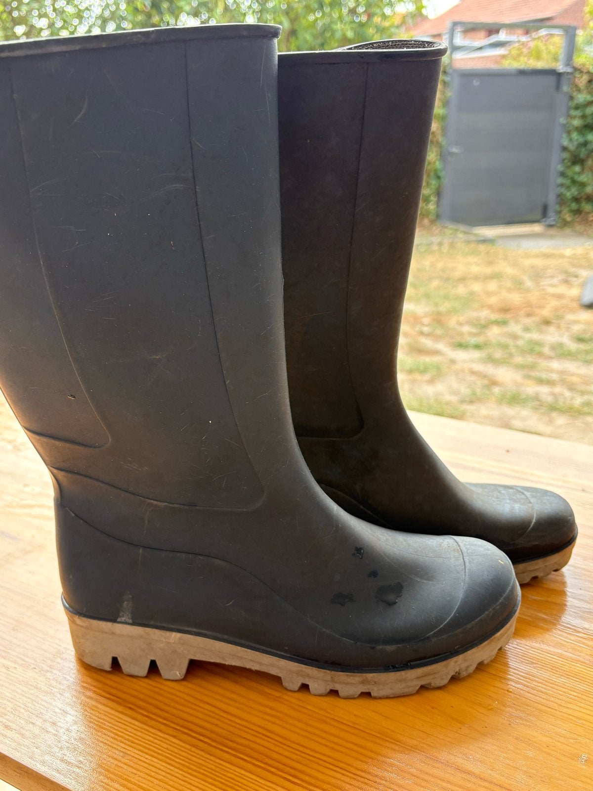 Blauwe rubberen laarzen - Maat 36/37, Ophalen, Gedragen, Zwart, Regenlaarzen